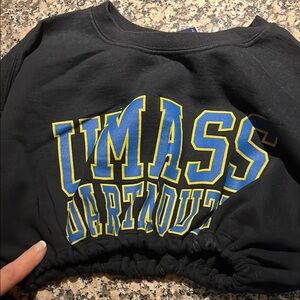 UMass Dartmouth Black Cropped Sweatshirt